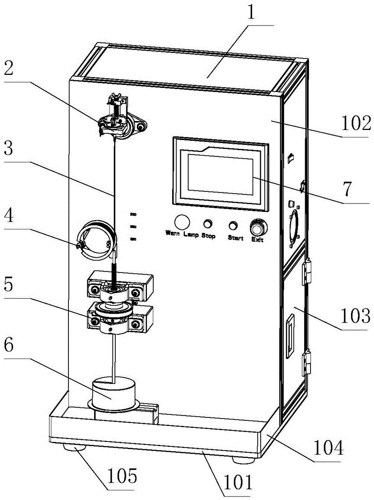 An optical fiber jumper test device