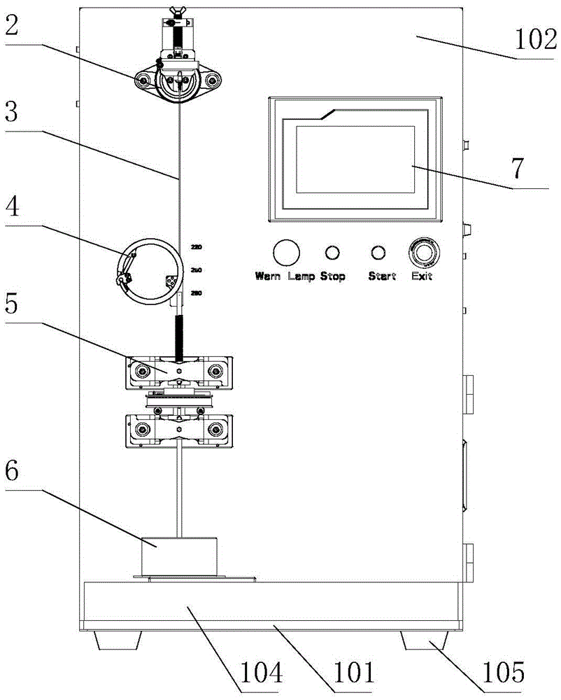 An optical fiber jumper test device