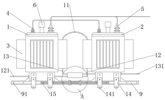 High-voltage series electric furnace transformer