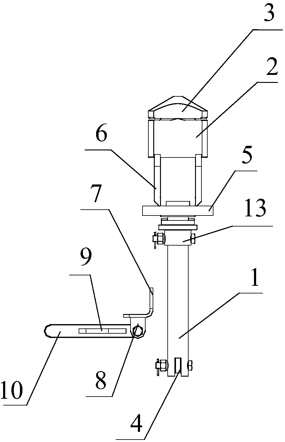 Retractable locking device for container train