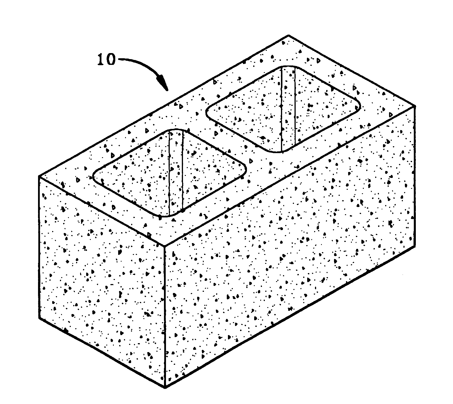 Cementitious block material utilizing spent blasting abrasive particles