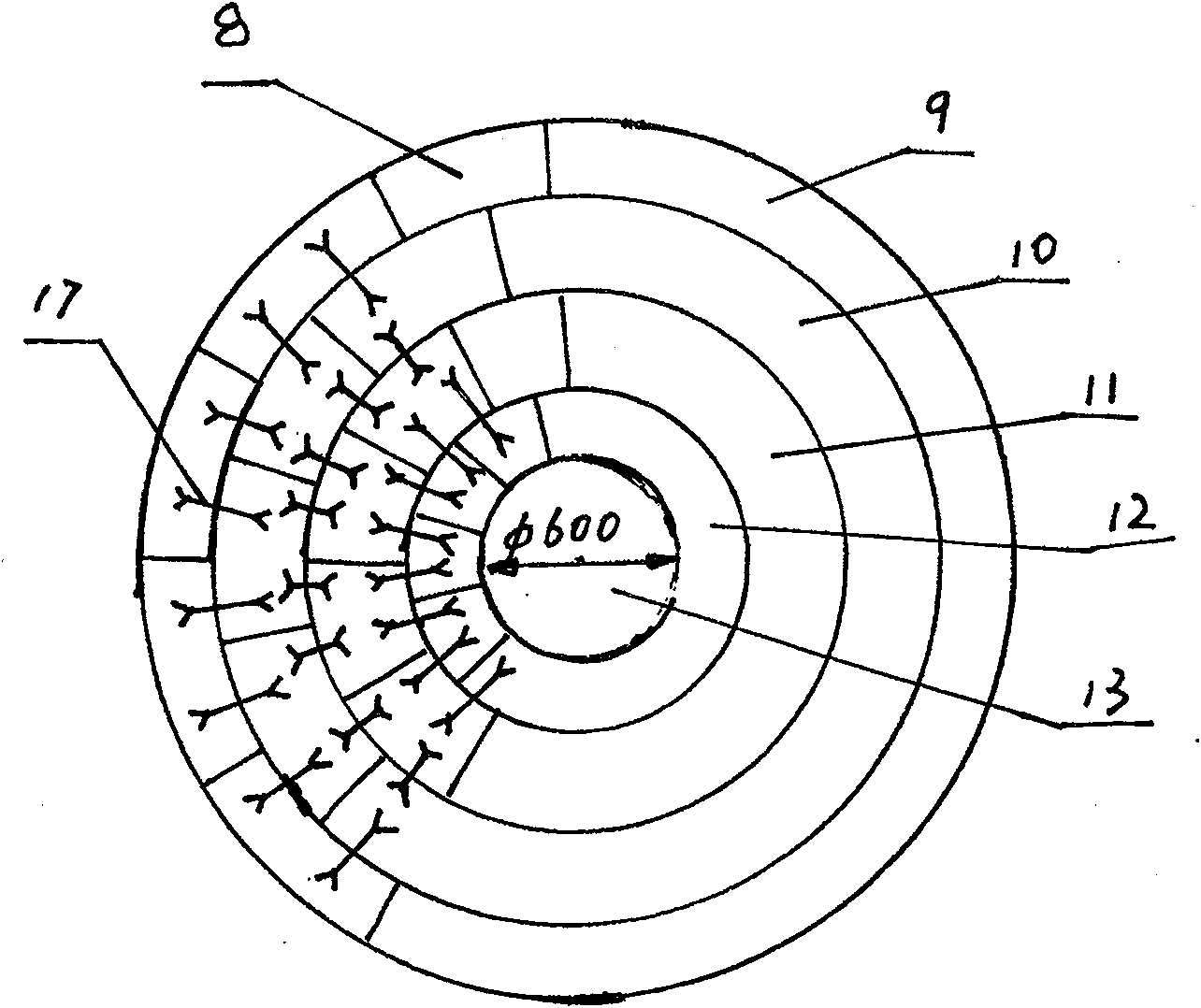 Fluidized calcining furnace ball arc furnace top and method of forming same