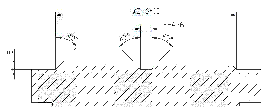 Machining method of heat exchanger tube plate build-up welding