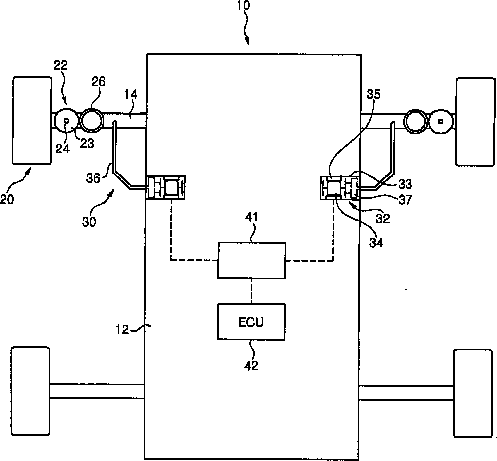 Automotive regenerative damping apparatus