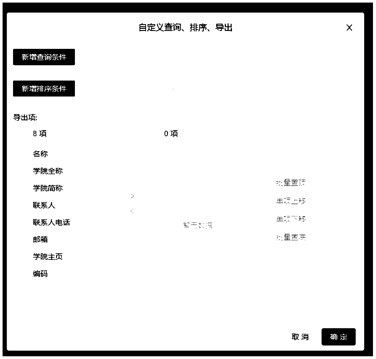 Method for customizing and exporting data in service management system