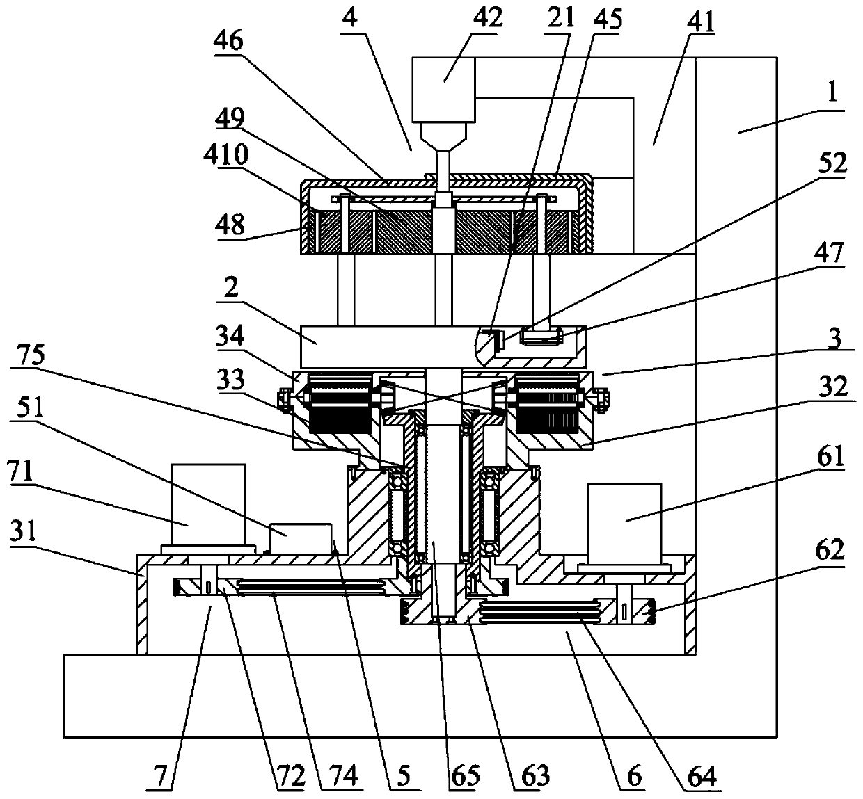 Magneto-rheological polishing device and polishing method for dynamic magnetic field