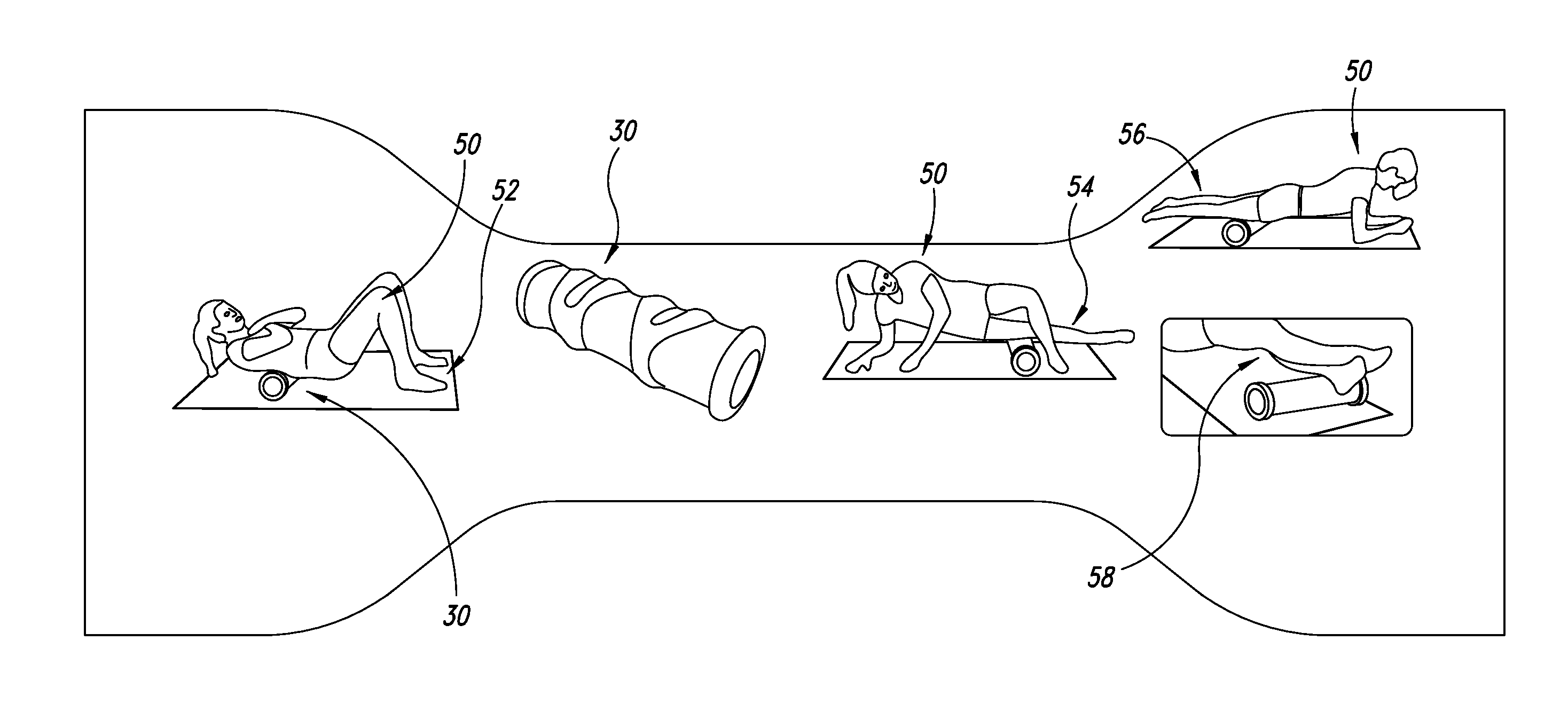 Deep tissue massage roller