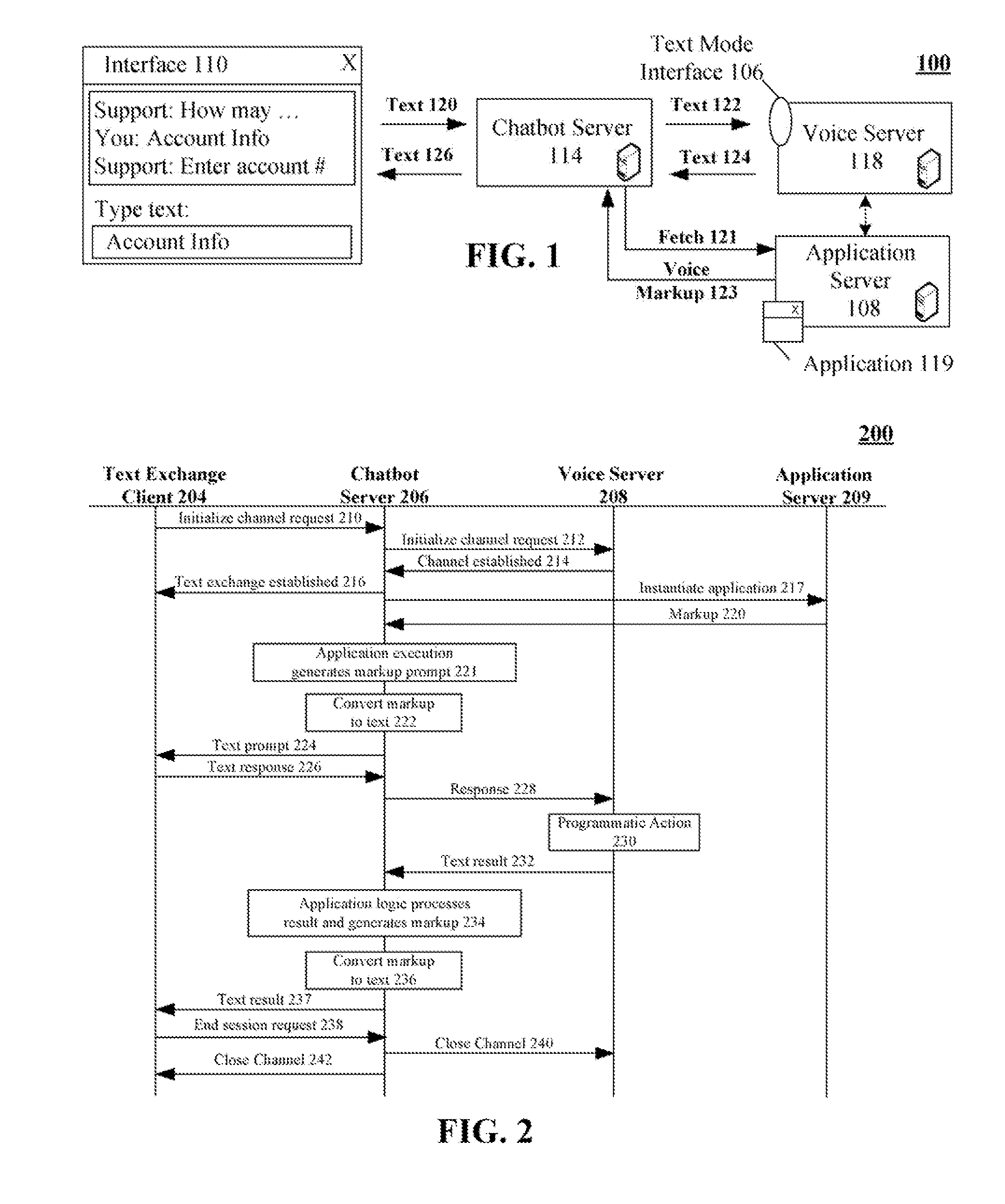 Using an automated speech application environment to automatically provide text exchange services