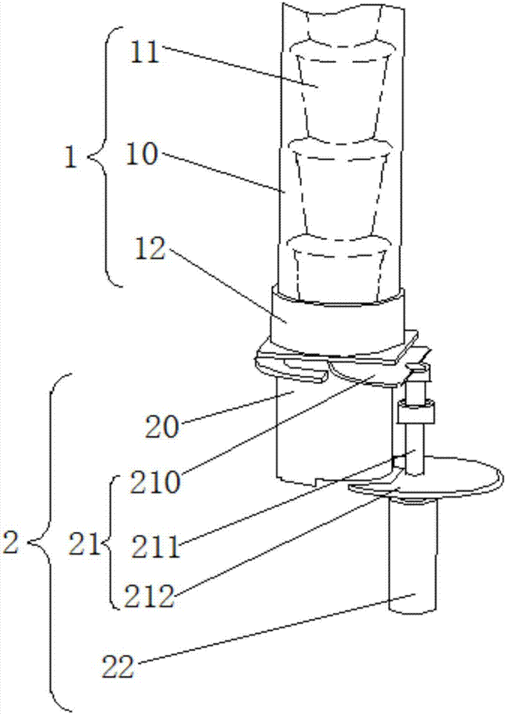 Rotary automatic blanking structure, blanking system and control method