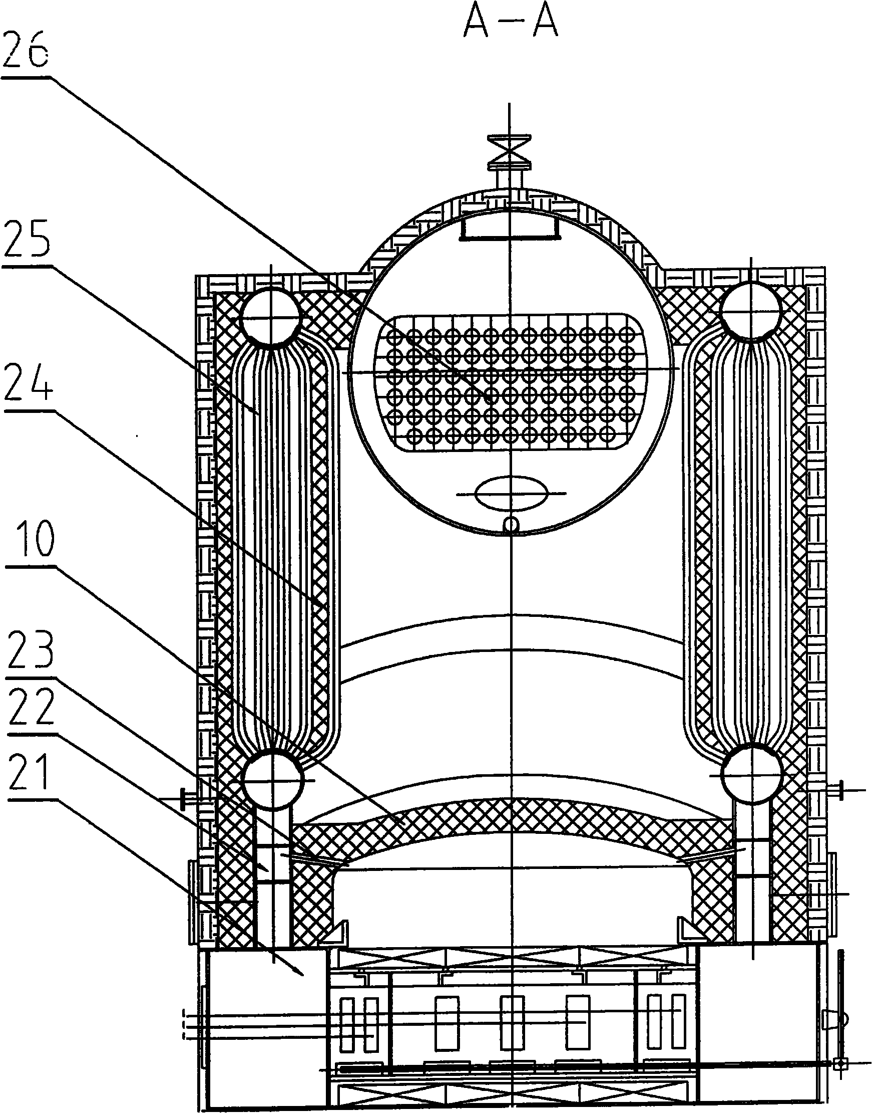 Biomass molding fuel gasification combustion boiler with mechanical travelling grate