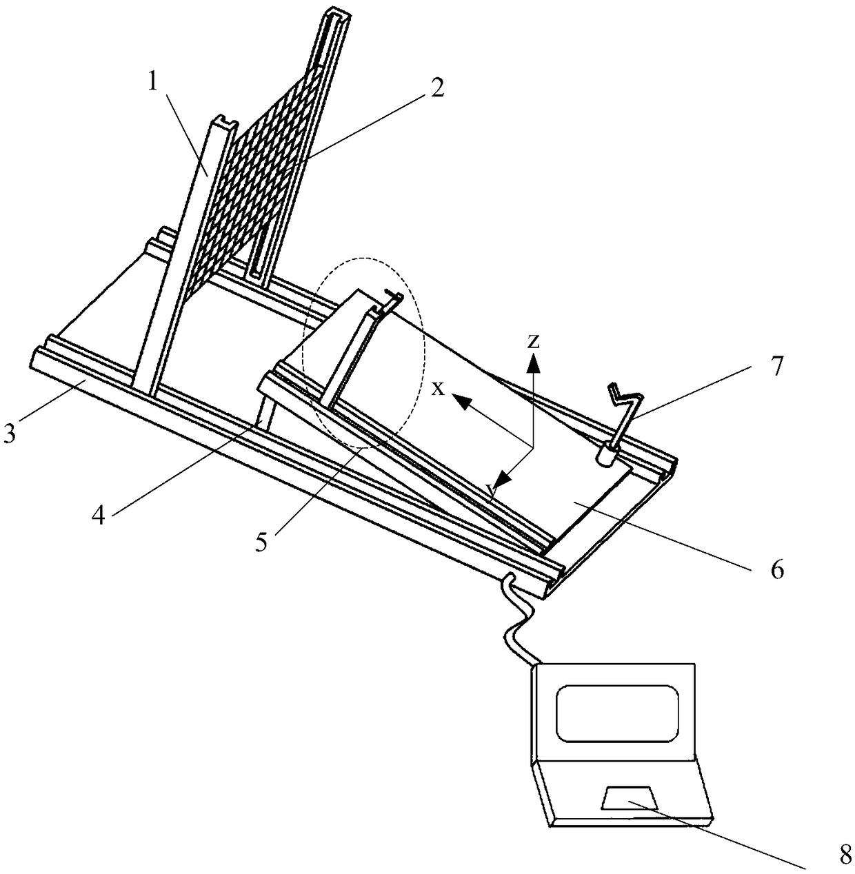 Driver's forward field of view measurement system and method