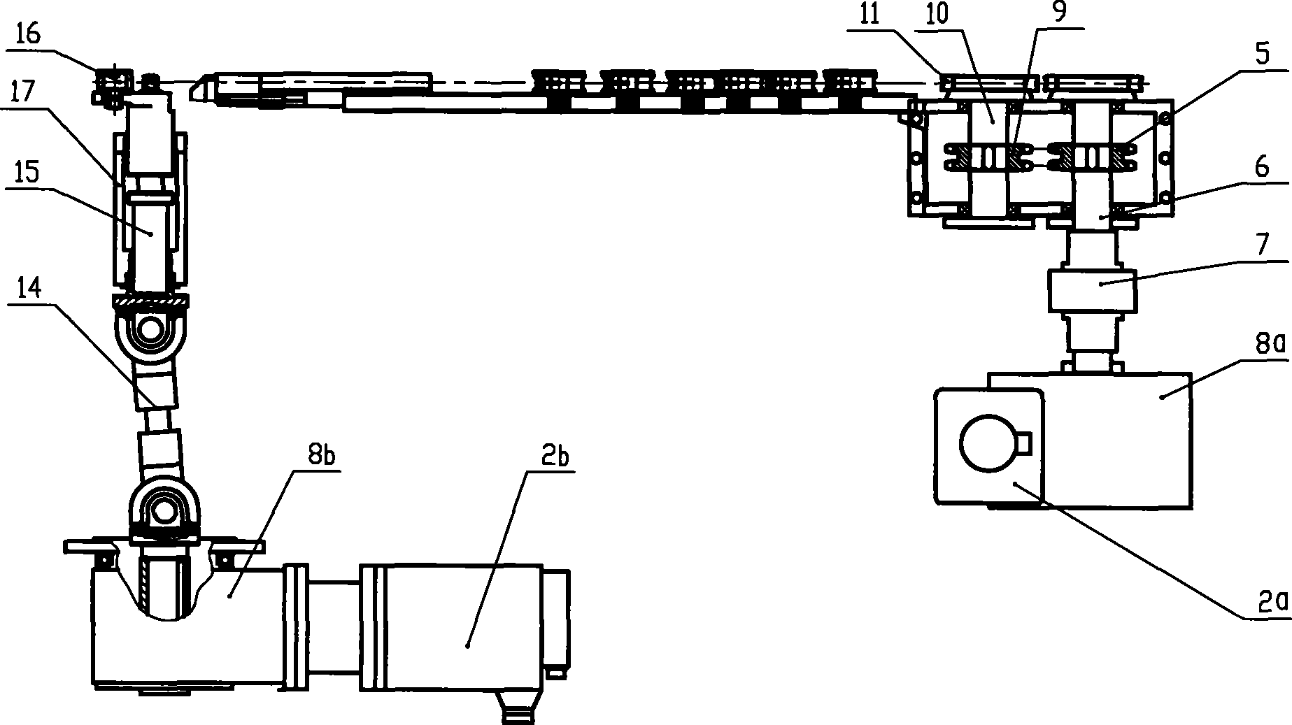 Steel-bar automatic hoop bender with synchronous belt drive mechanism