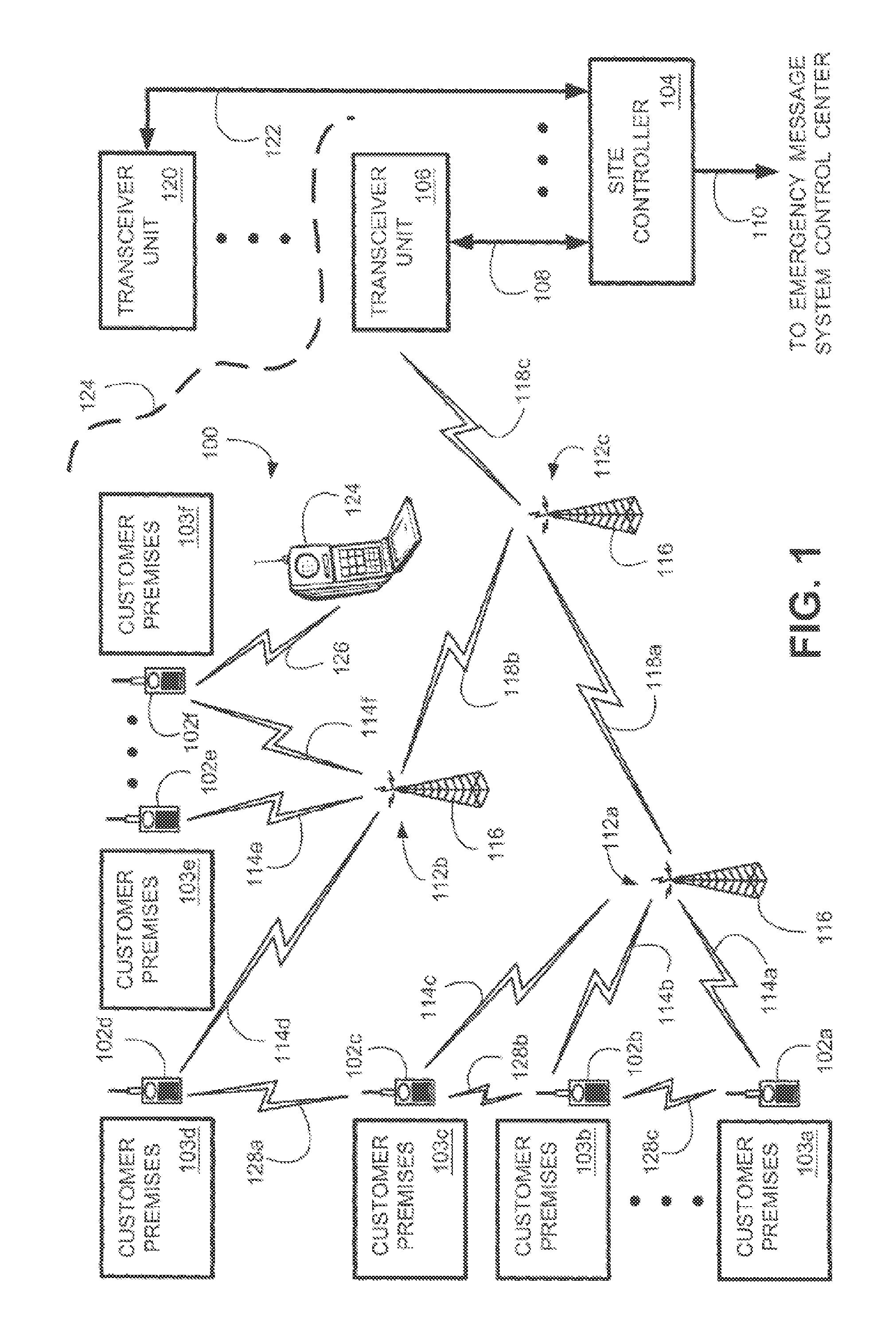 System and method for transmitting an emergency message over an integrated wireless network