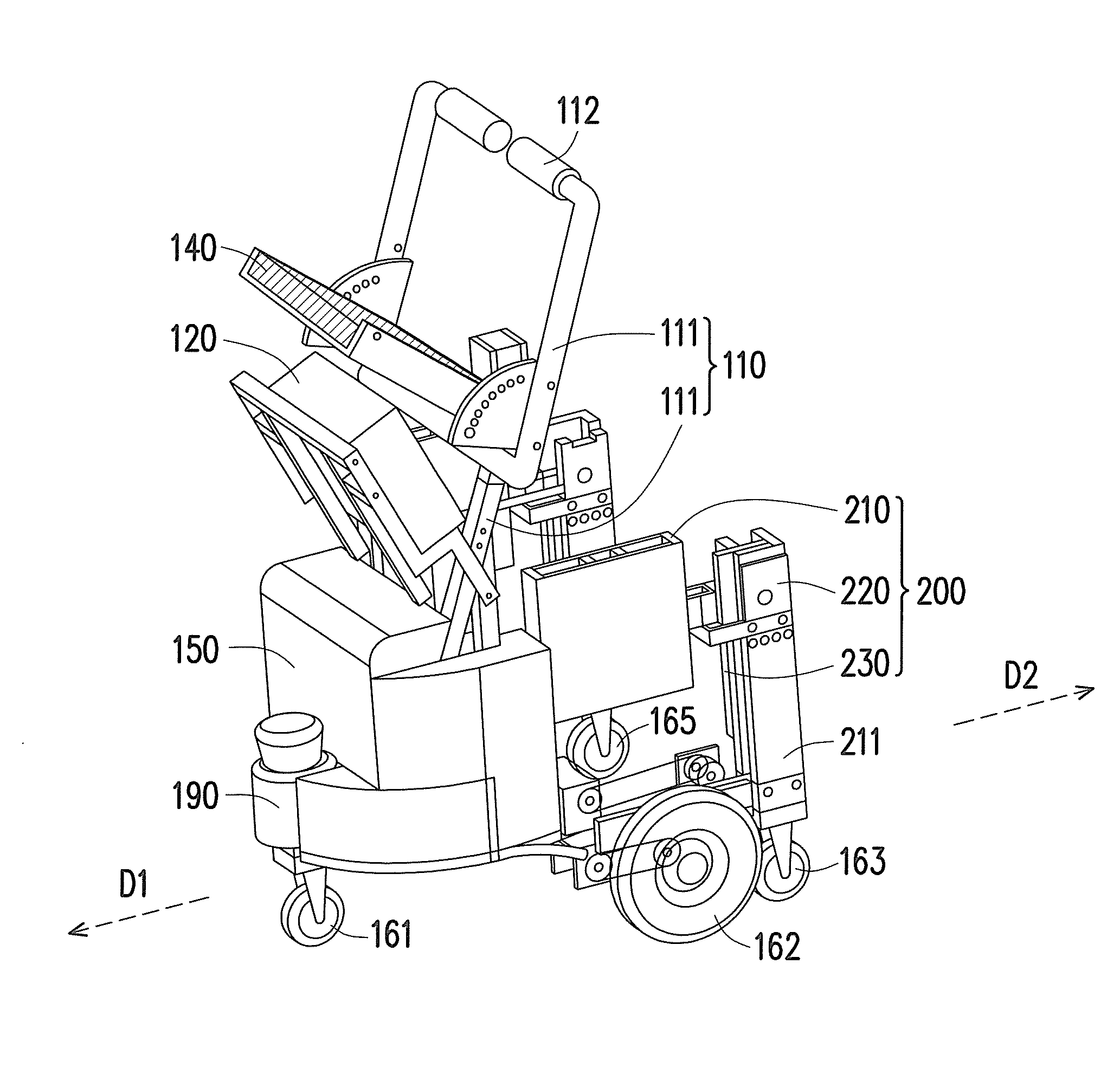 Rehabilitation device with pace pattern projecting function and seat structure and control method thereof