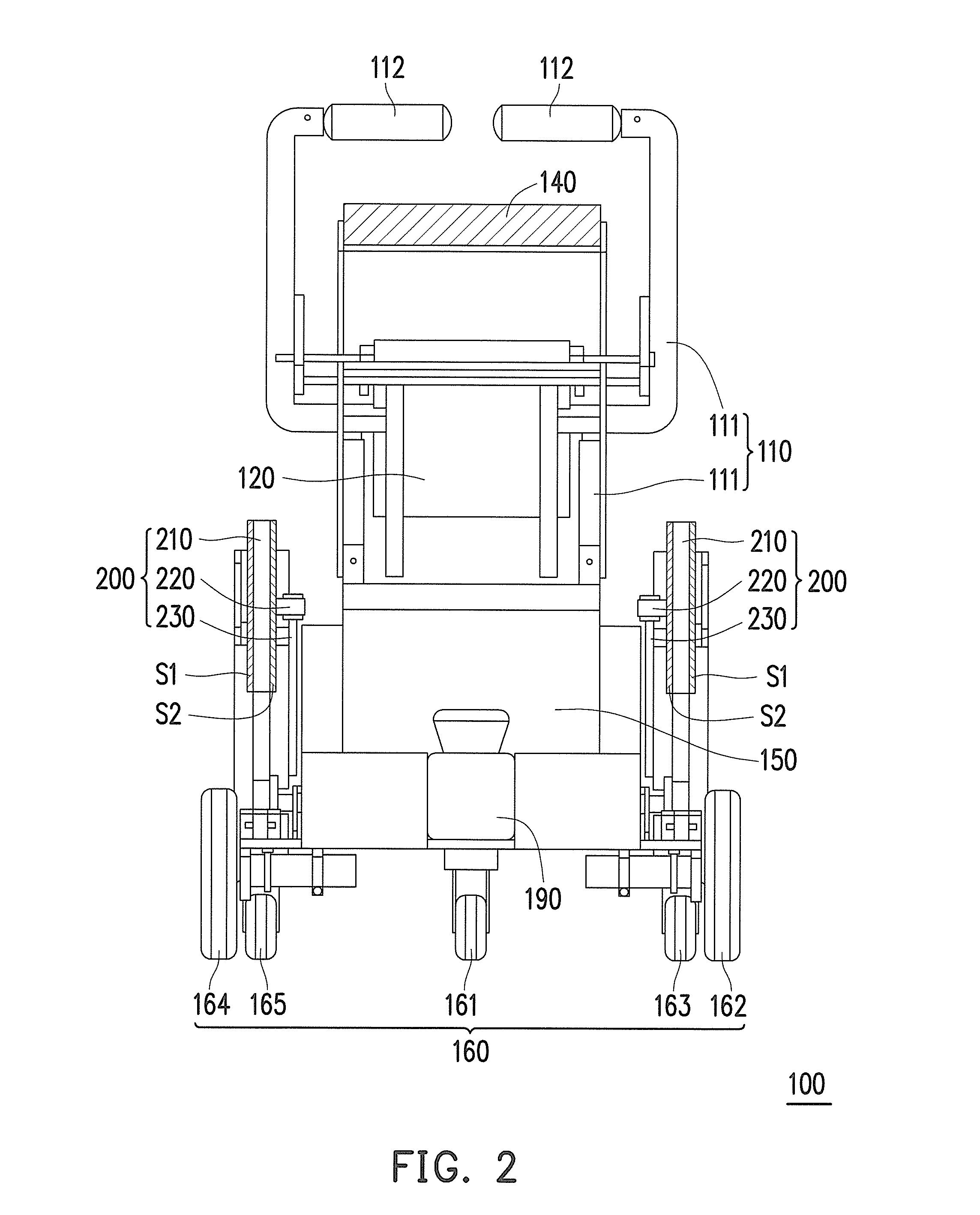 Rehabilitation device with pace pattern projecting function and seat structure and control method thereof