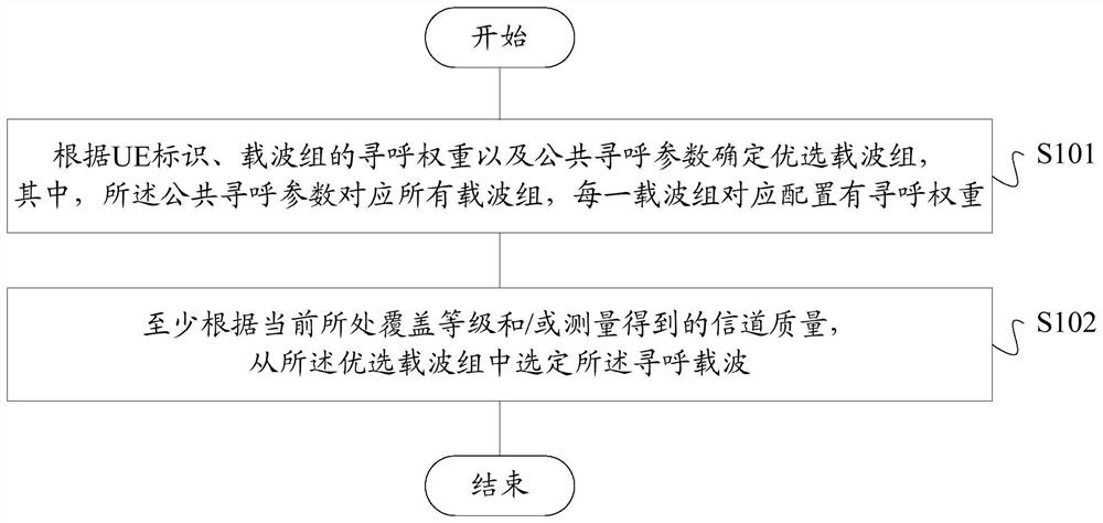 Paging carrier determination method and device, paging method and device, storage medium, terminal and base station