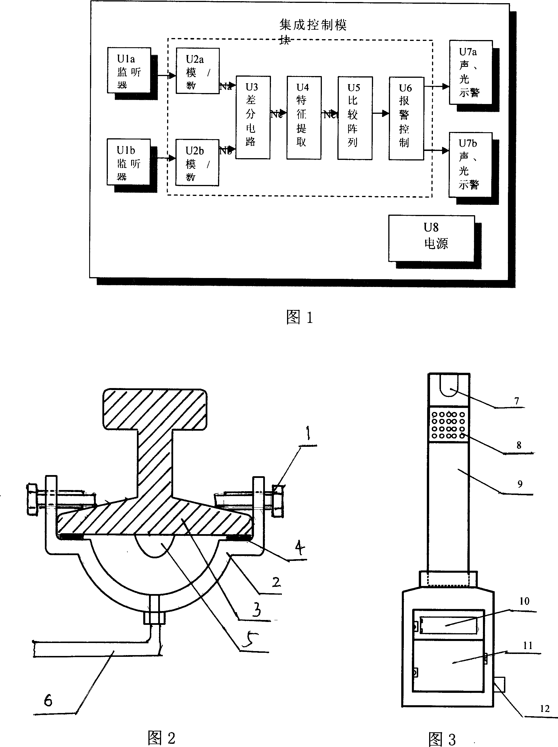 Sound controlled automatic warning device and method for unattended level railway crossing