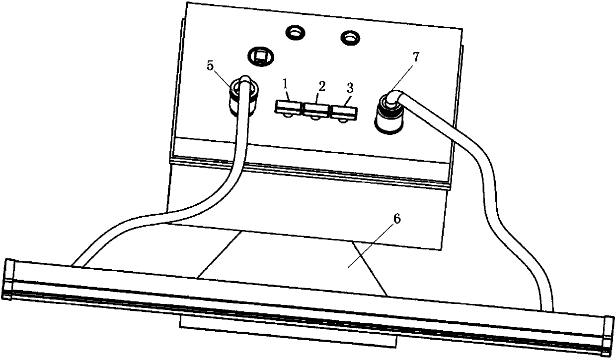 Outdoor brightening lamp high efficiency testing device and testing method