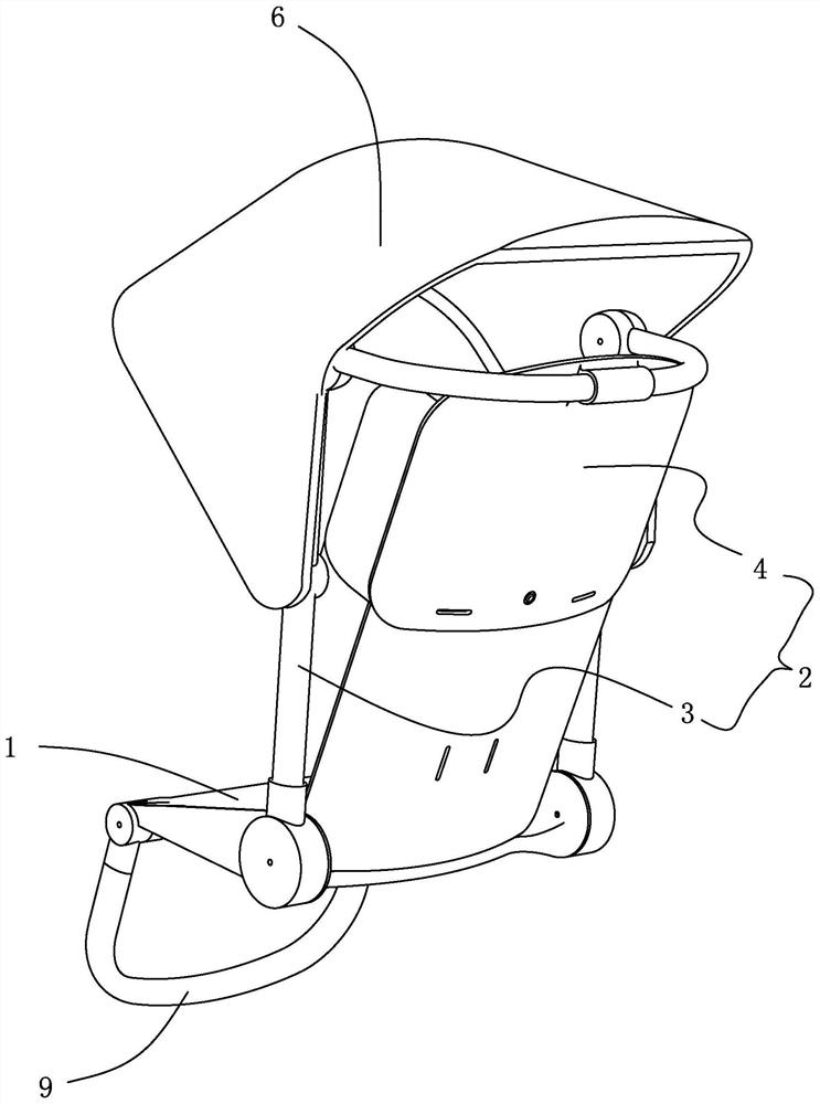 Baby seat capable of rotatably adjusting height of backrest