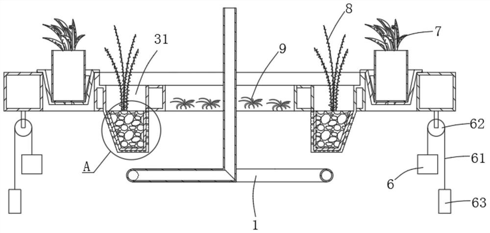 River ecological management floating bed