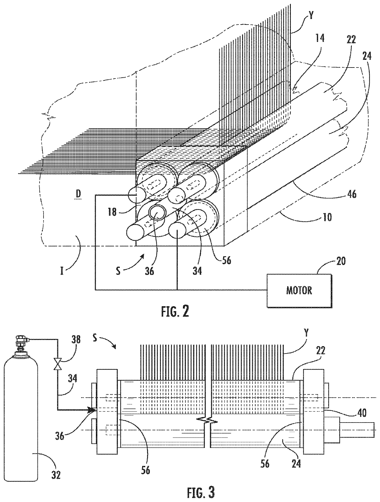 Dye fixing section for an indigo dyeing machine