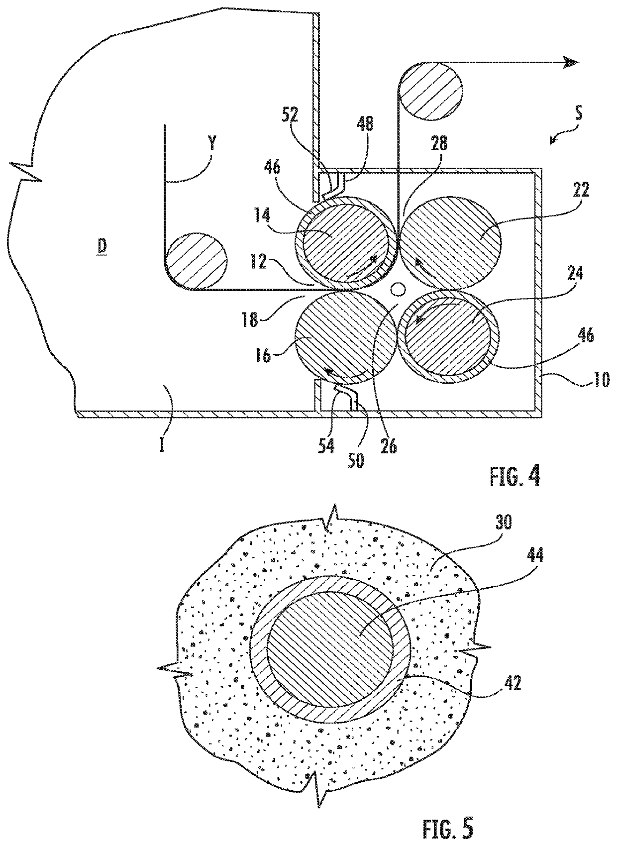 Dye fixing section for an indigo dyeing machine