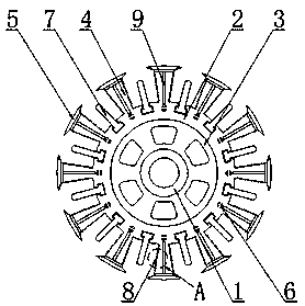 Shaft notch positioning device of pole coil