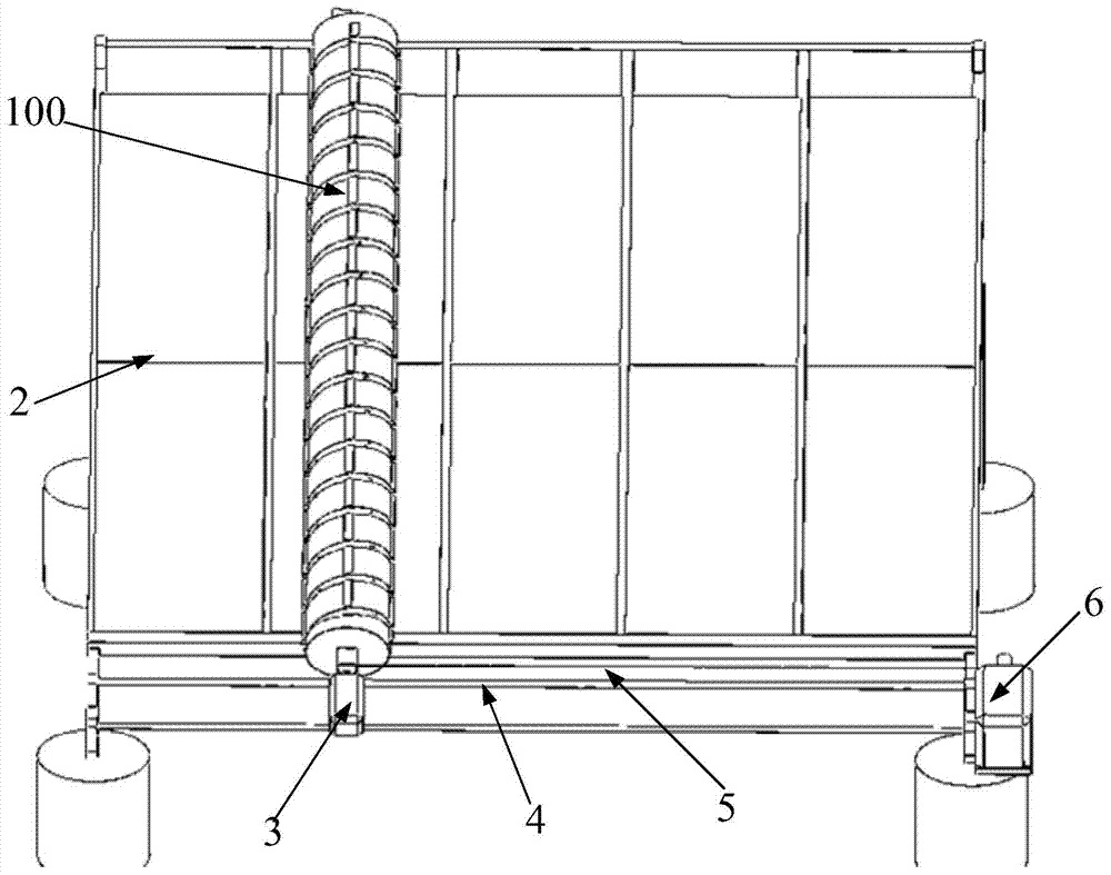 A roller-type battery panel cleaning brush