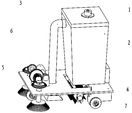 Intelligent unmanned fallen leaf sweeping robot