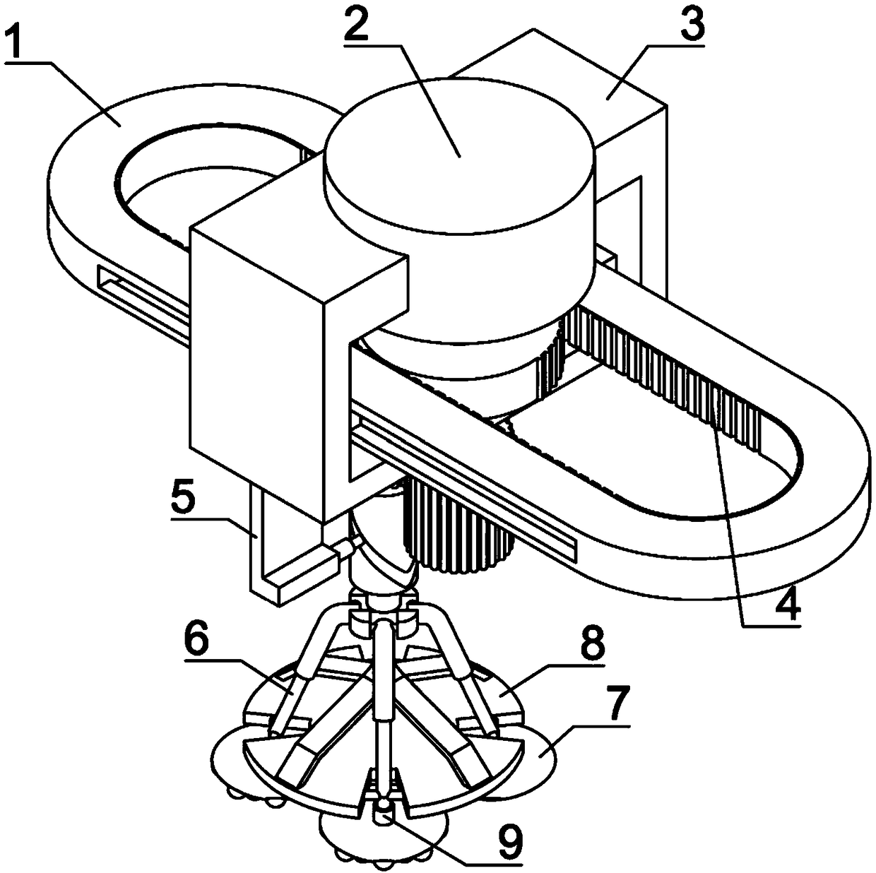 Flatulence treating massage device used in department of pediatric surgery