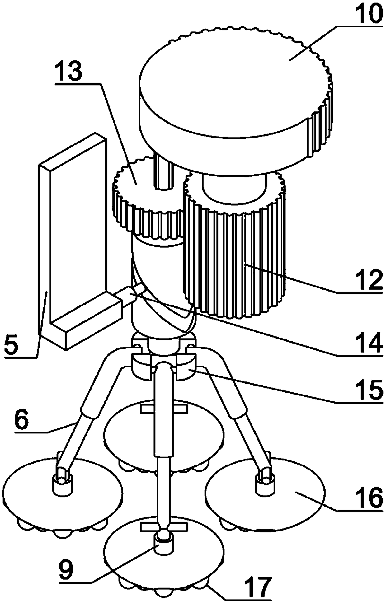 Flatulence treating massage device used in department of pediatric surgery