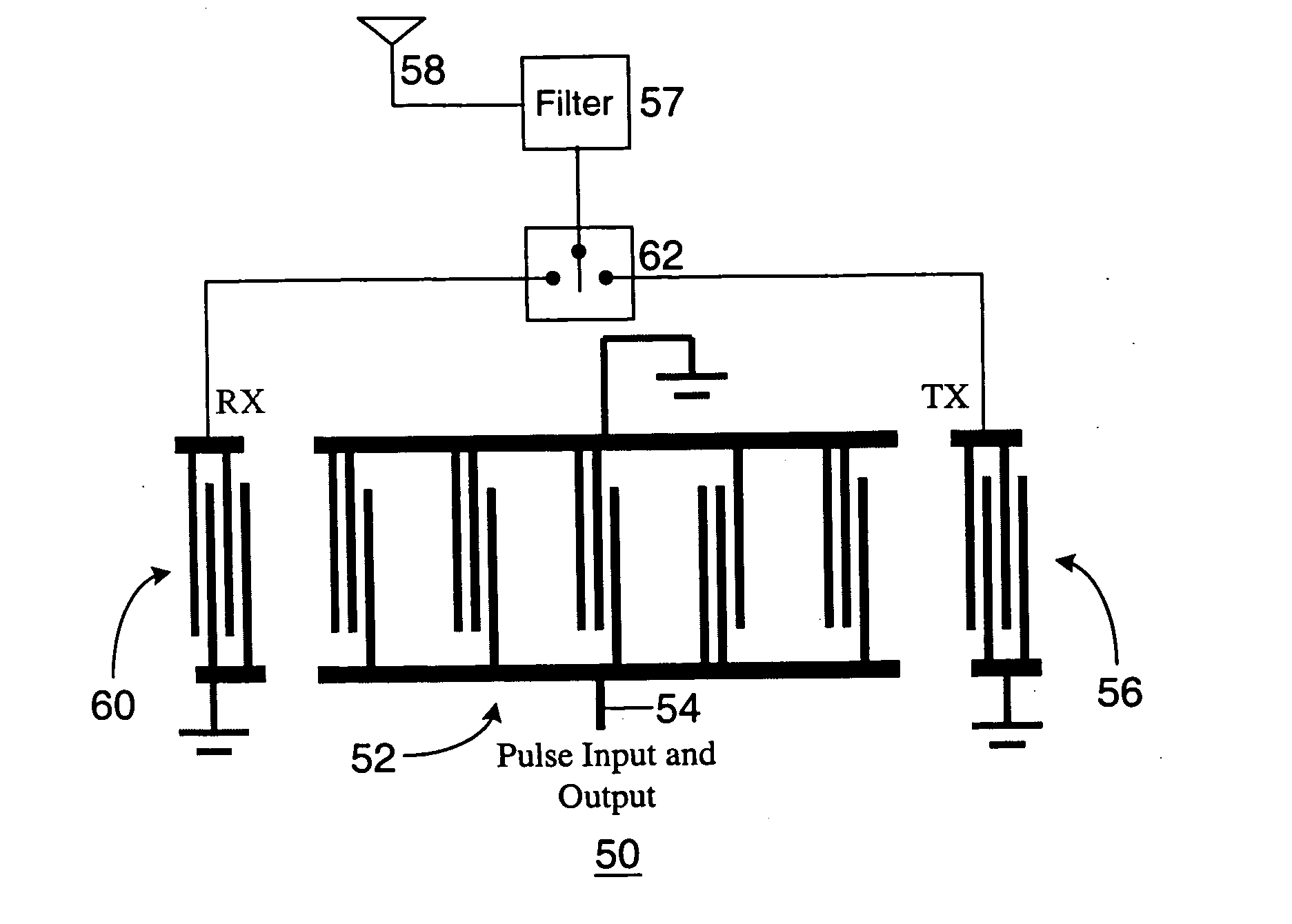 Wireless communication system using surface acoustic wave (SAW) second harmonic techniques