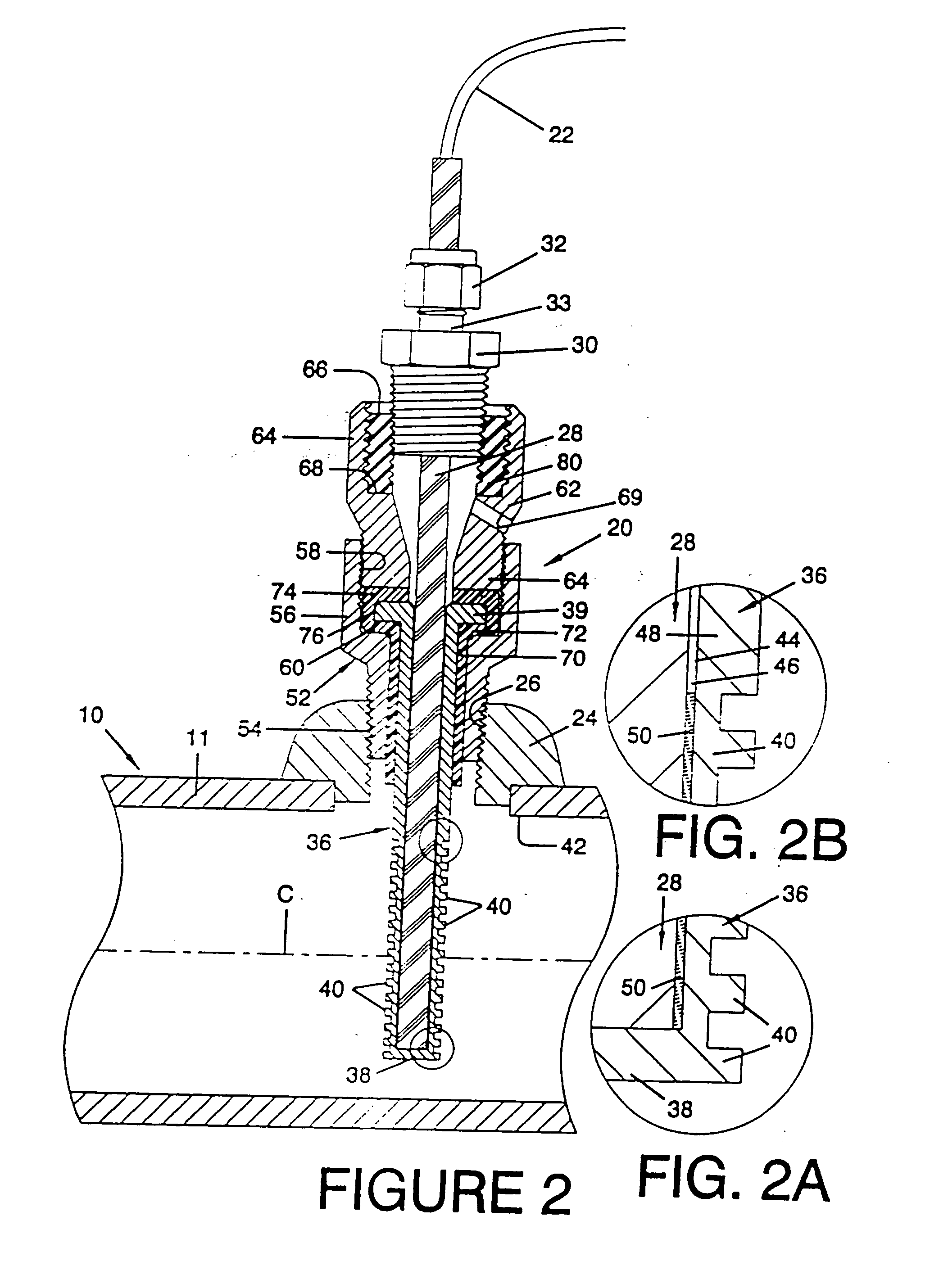 Temperature sensing device for metering fluids