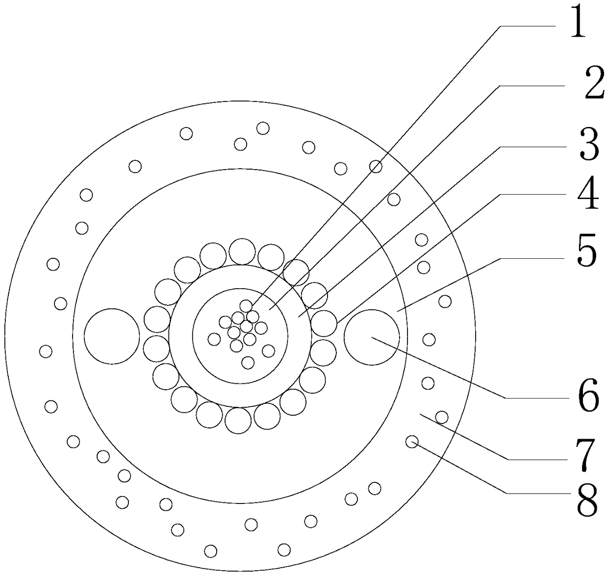 Light anti-bird-pecking optical cable and making method thereof