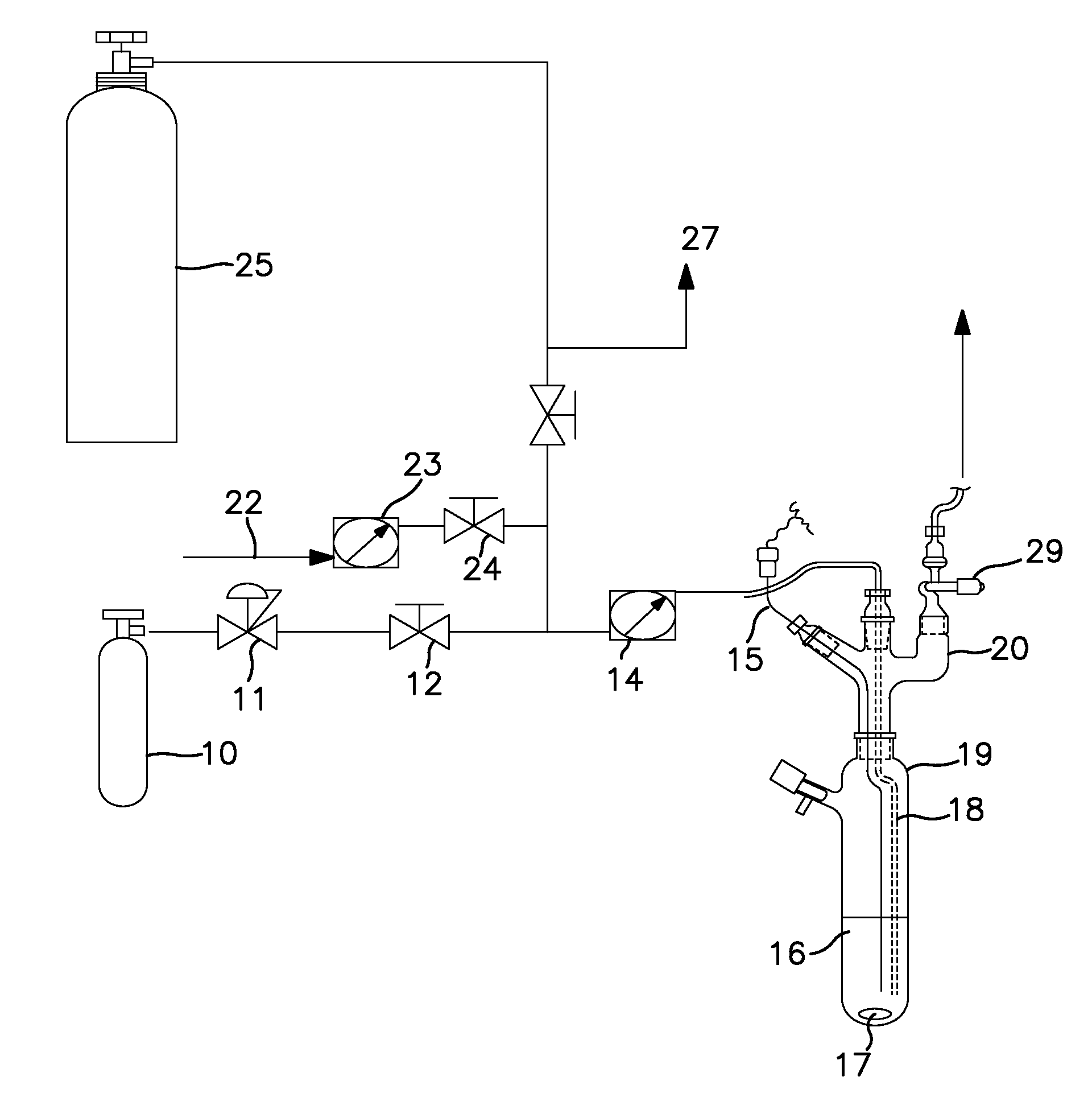 Apparatus and method for the condensed phase production of trisilylamine