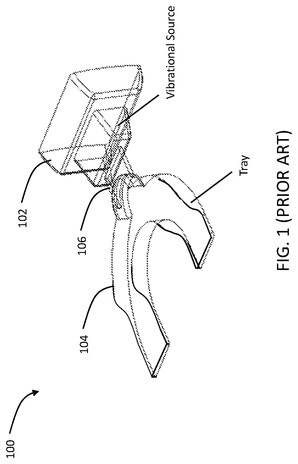 Patient-specific tray for orthodontic vibrational force management