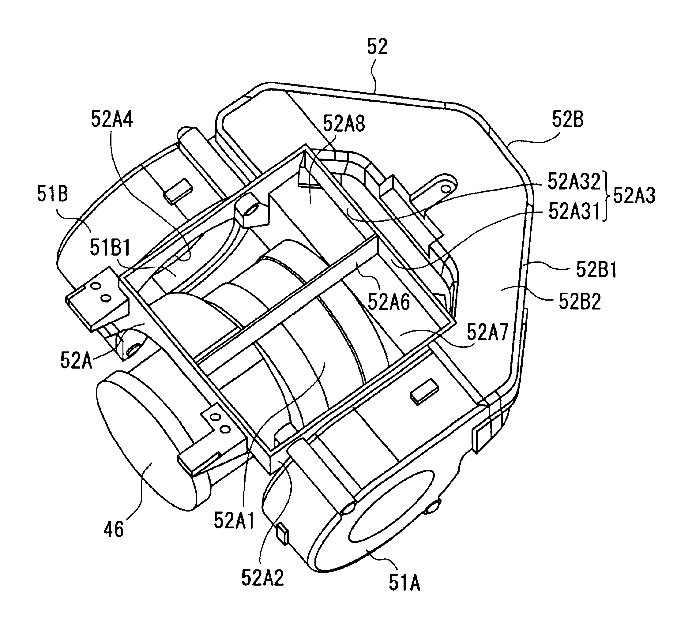 Cooler for electro optic device and projector