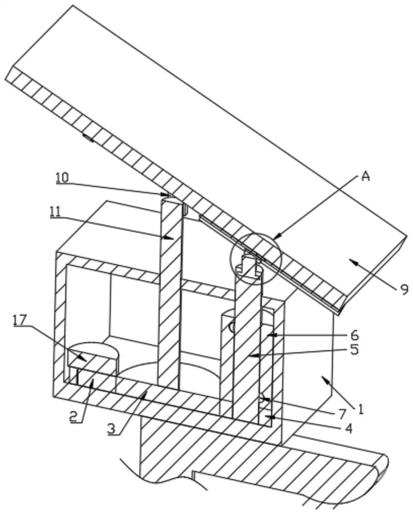 Solar street lamp with angle-adjustable solar cell panel