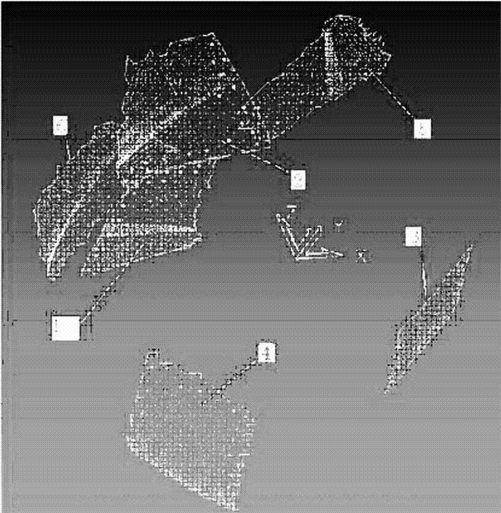 Point cloud data splicing method based on automatic identification of plurality of mark points