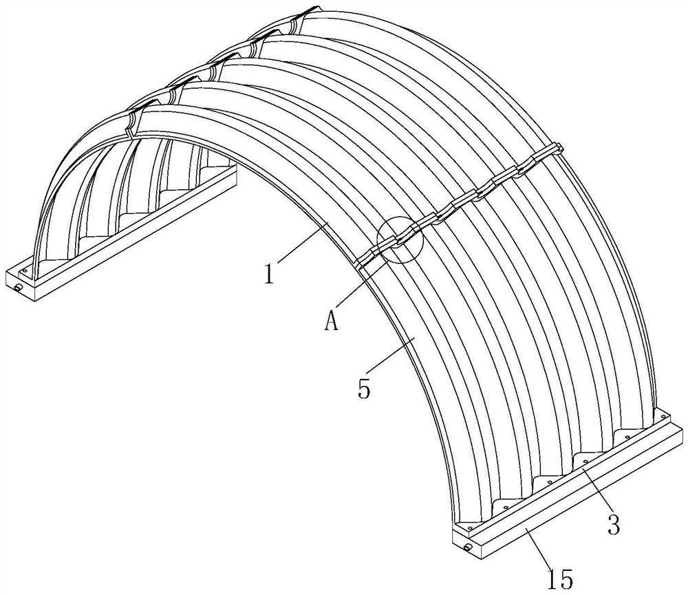 Membrane bag concrete and corrugated steel plate combined tunnel preliminary bracing structure