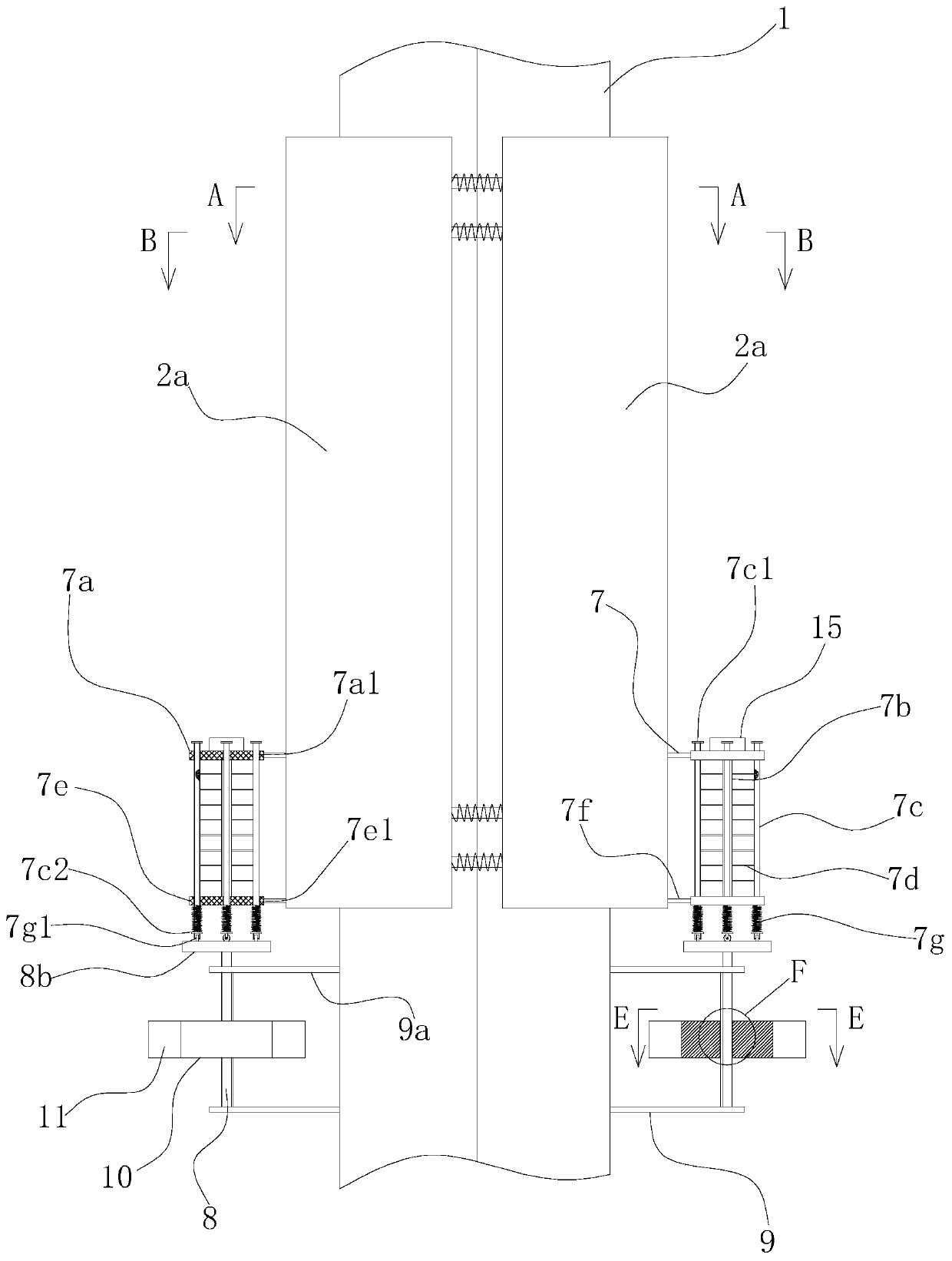 Bridge pier stud with power generation device