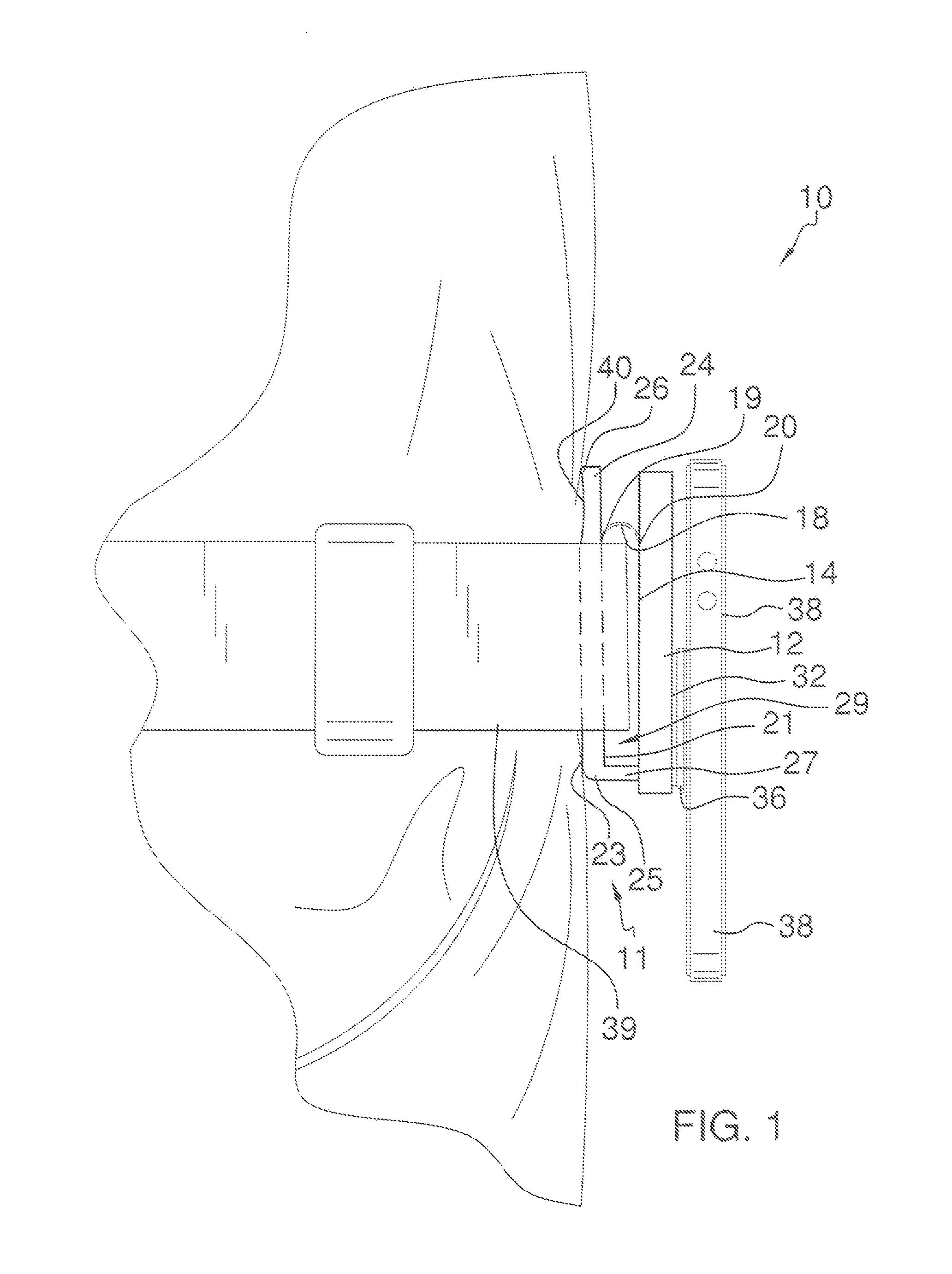 Apparatus and method for supporting and operating an electronic device upon a user's clothing or belt