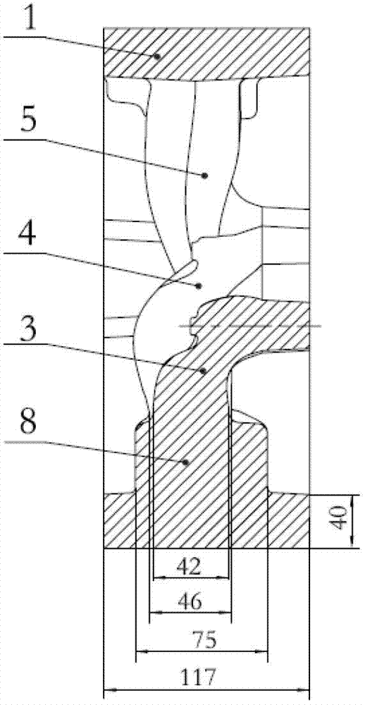 Frame structure integral air flue for multi-valve diesel engine