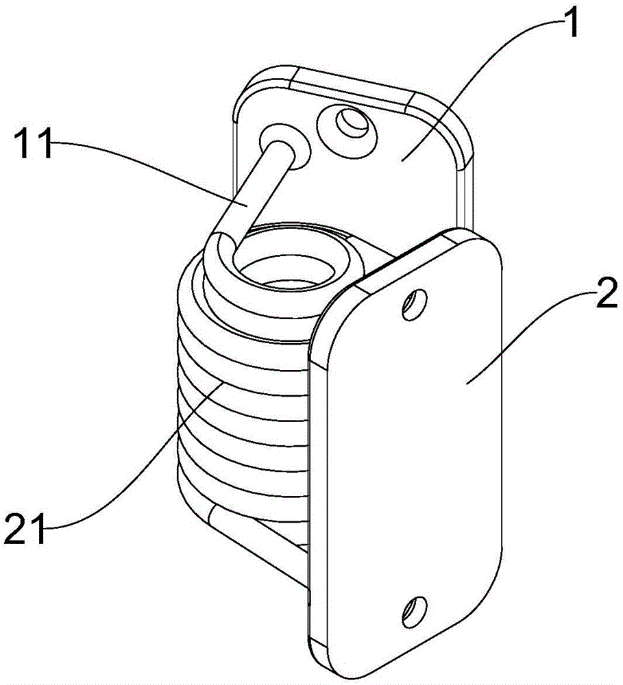 Spiral safety hinge for self-opening door