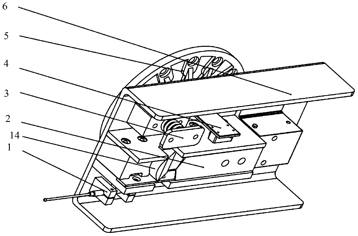 A steel strip shearing and clamping device