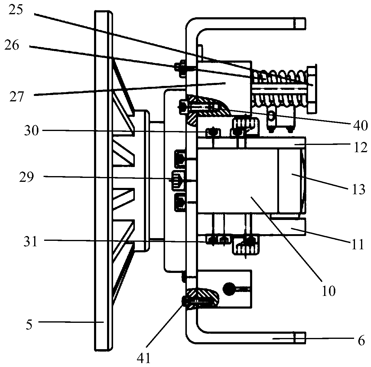 A steel strip shearing and clamping device