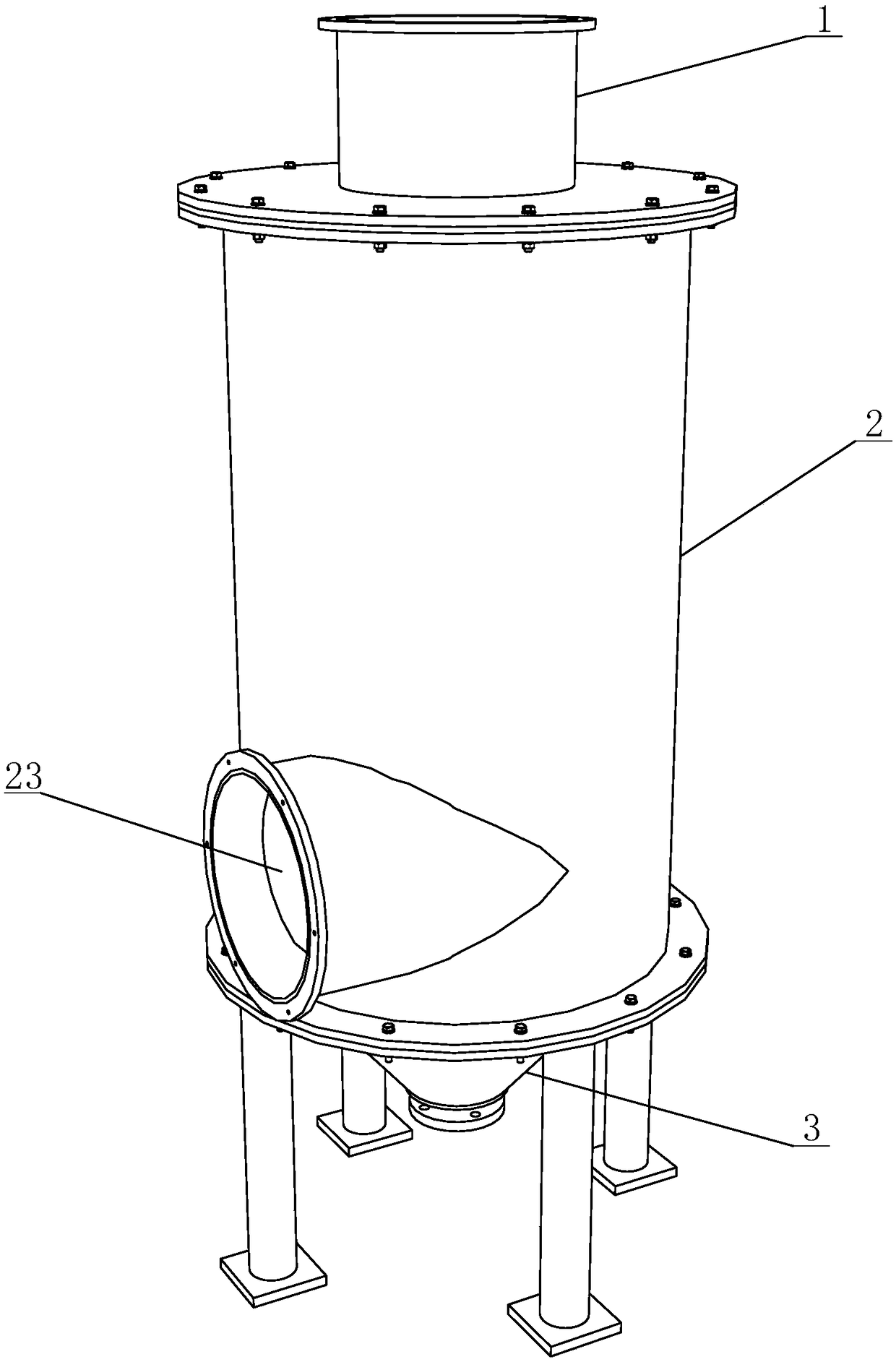 Small-size filling material absorbing tower used for gas purifying