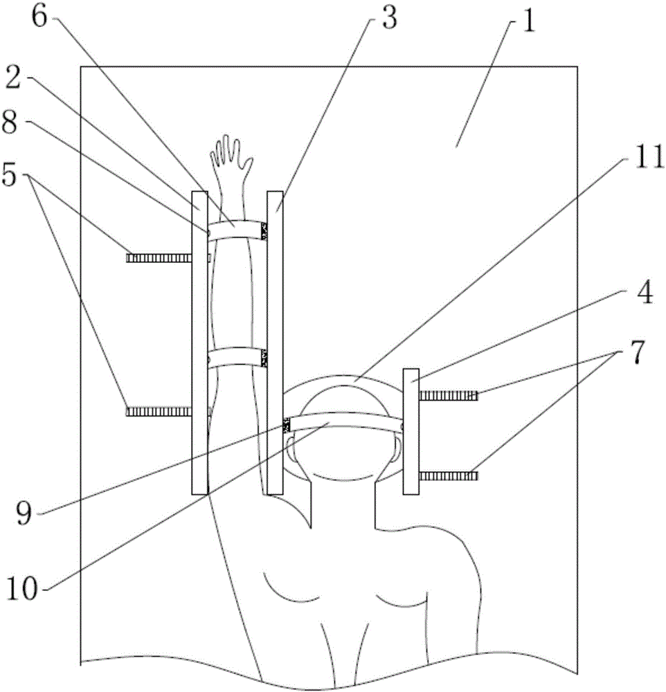 Neck thoracic vertebrae swimming position fixing lying bed special for X-ray inspection