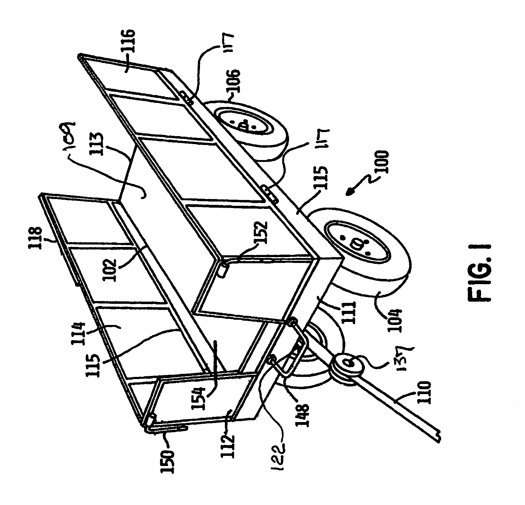 Articulated utility cart