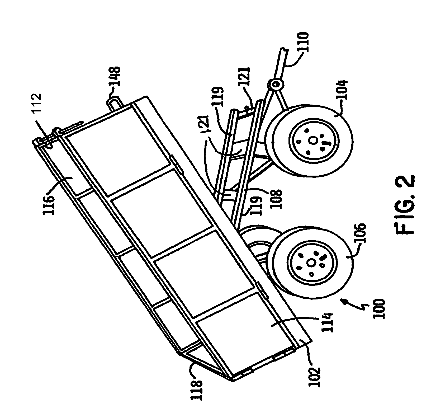 Articulated utility cart